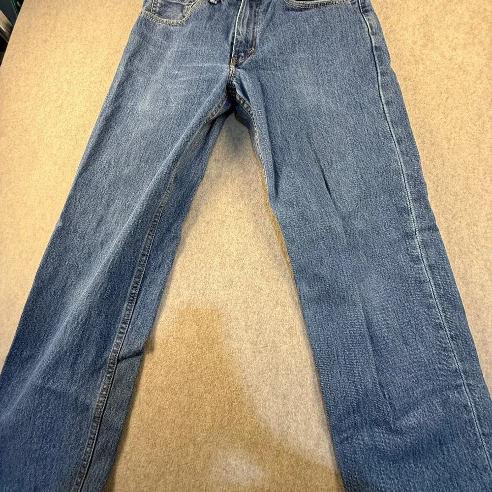 Levis 550 Relaxed Fit Jeans Mens W31 L34 Blue Denim Medium Wash Tapered Leg